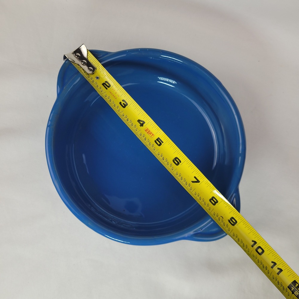 M. Jessica Italy Cobalt Blue Ceramic Round Baker Casserole Dish with Handles - Picture 6 of 6
